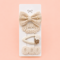 Hårspännen Set – Beige Elegance (4-pack)